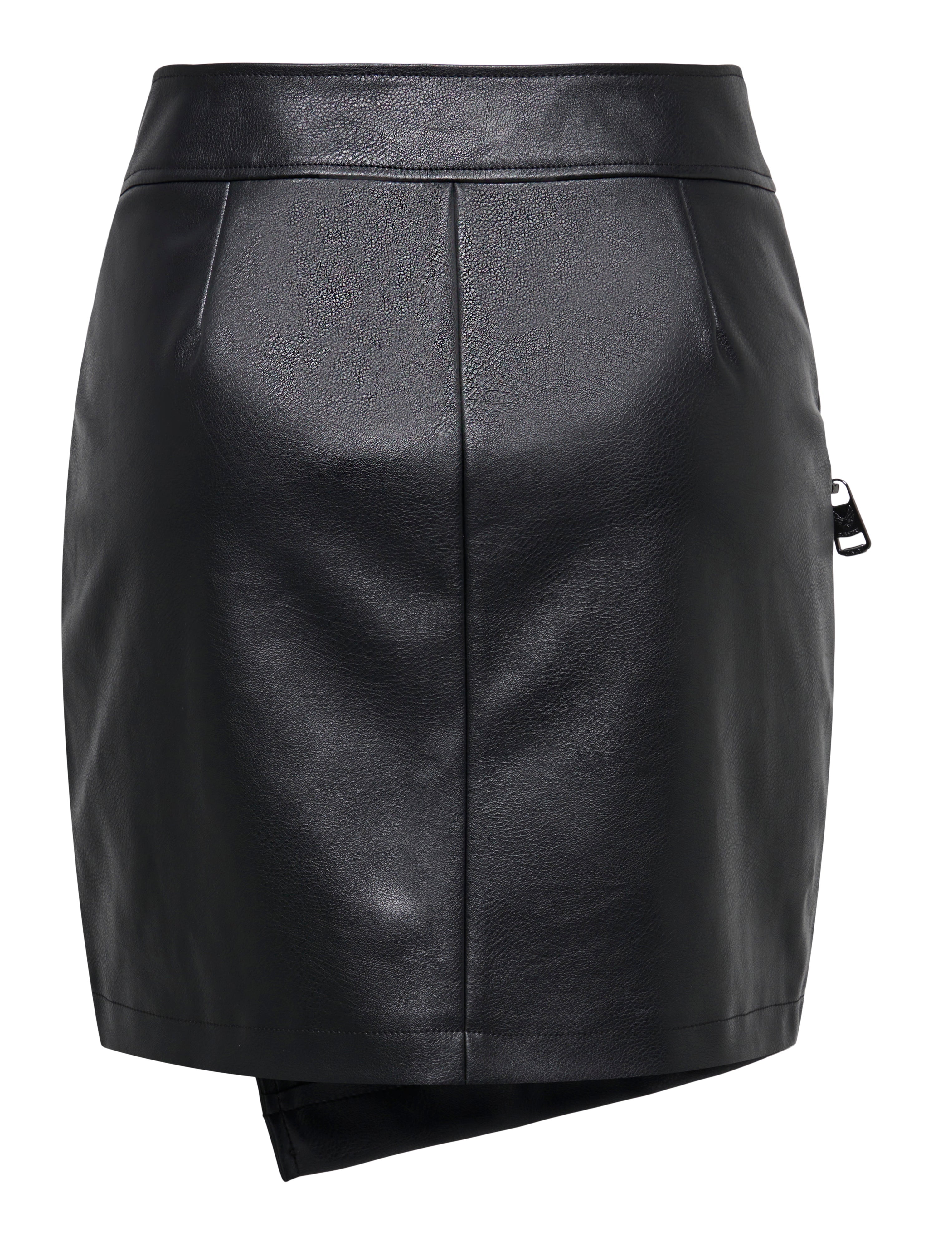 Twist and shout outlet faux leather mini skirt