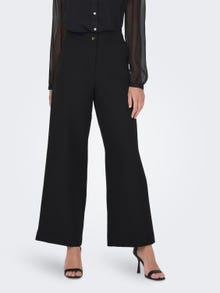 ONLY Regular Fit Mid waist Trousers -Black - 15300584