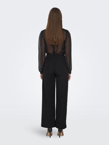 ONLY Regular Fit Mid waist Trousers -Black - 15300584