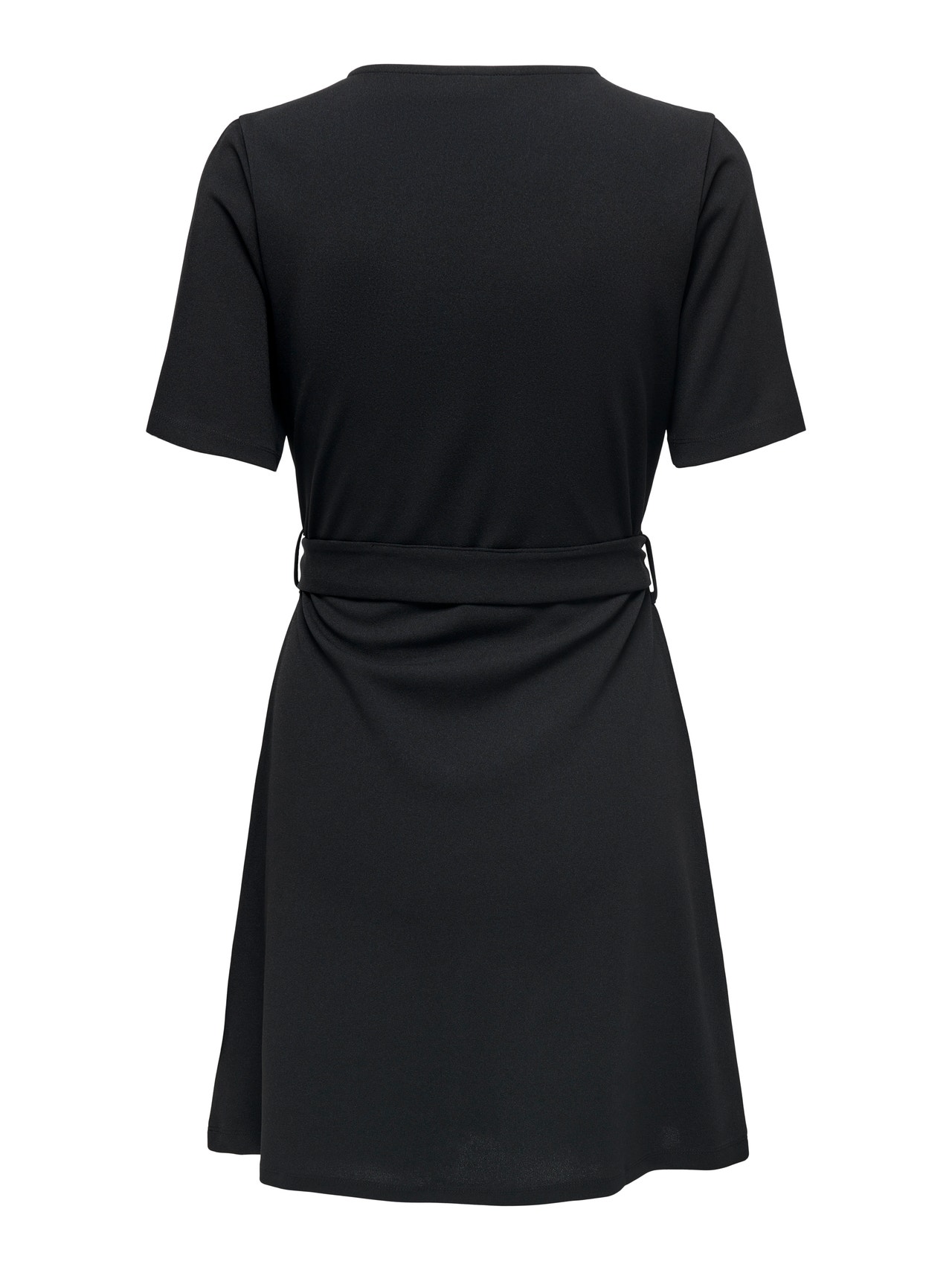 ONLY Mini v-neck wrap dress -Black - 15300588