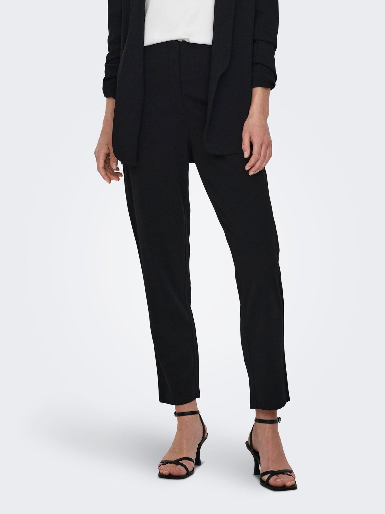 ONLY Regular Fit Mid waist Trousers -Black - 15300592