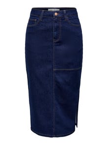 ONLY Lång kjol -Dark Blue Denim - 15300608
