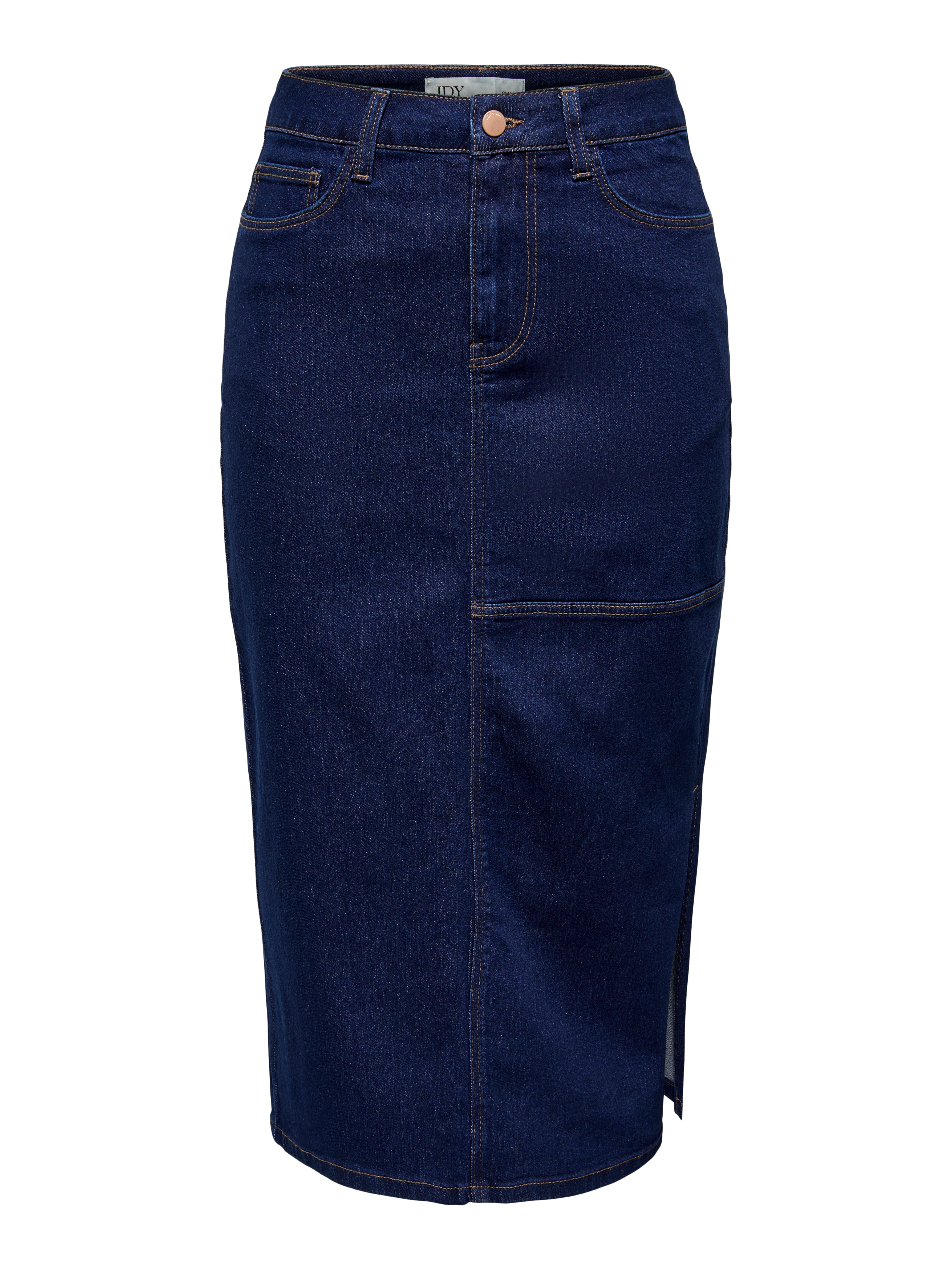 Dark blue hot sale denim skirt