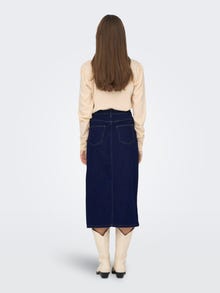 ONLY Midi denim skirt -Dark Blue Denim - 15300608