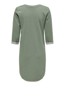 ONLY 3/4-sleeve sweat dress -Sea Spray - 15300622