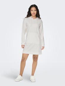 ONLY Sweat dress with o-neck -Cloud Dancer - 15300623
