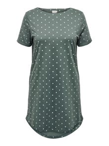 ONLY Curvy tee cotton dress -Balsam Green - 15300636