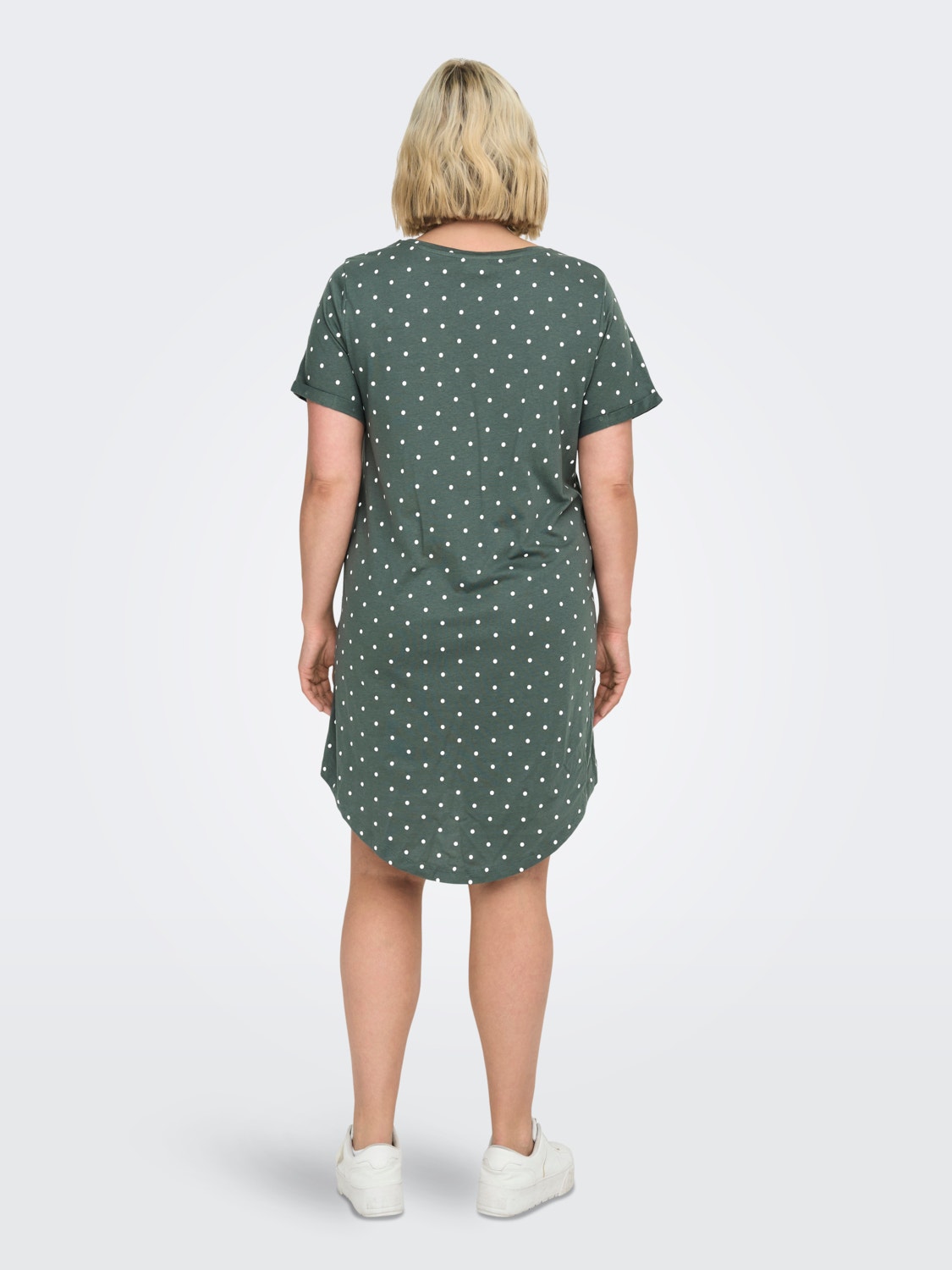 ONLY Regular Fit O-Neck Curve Short dress -Balsam Green - 15300636