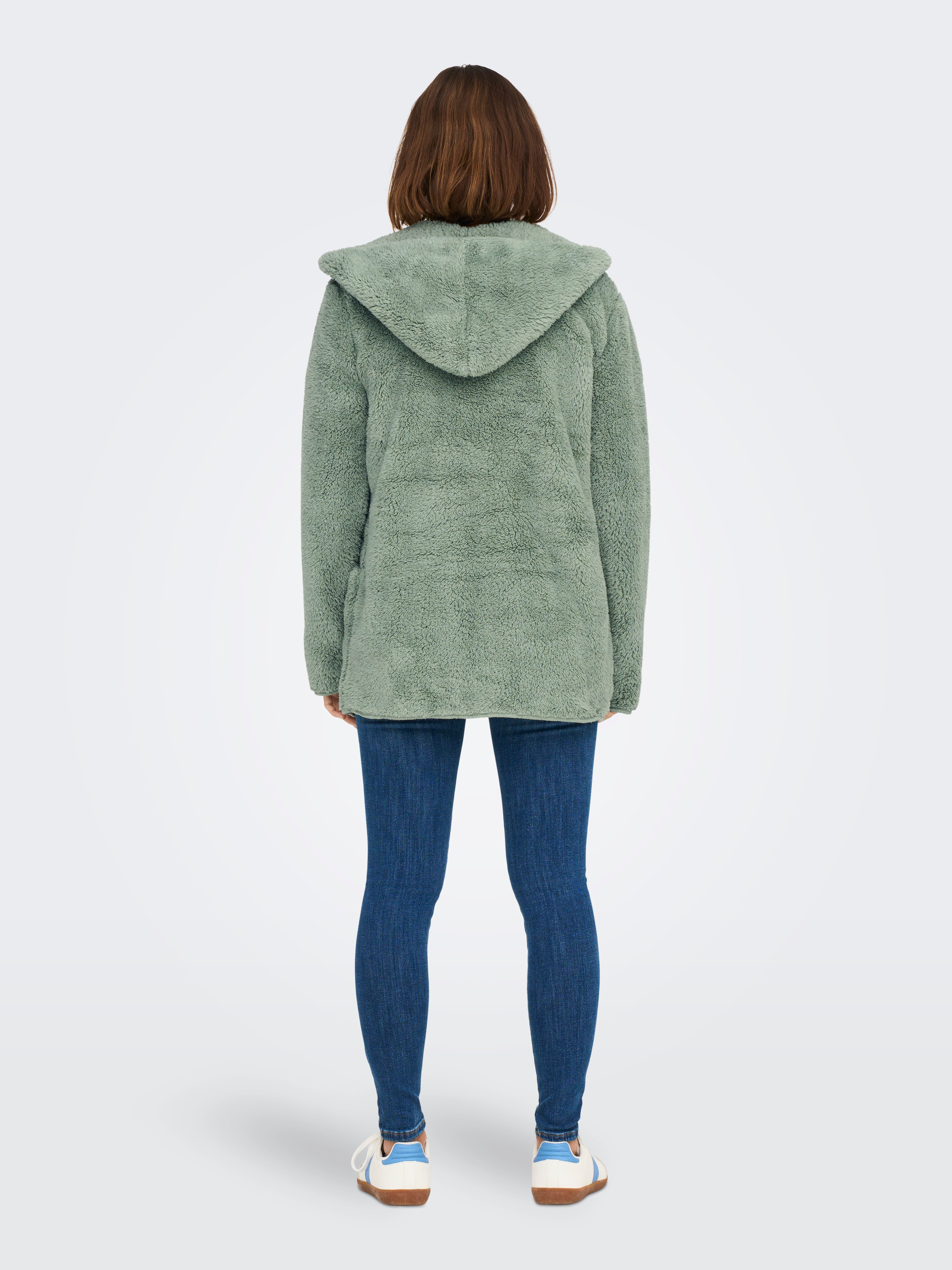 ONLCONTACT Teddyfell Jacke | Mittelgrün | ONLY®