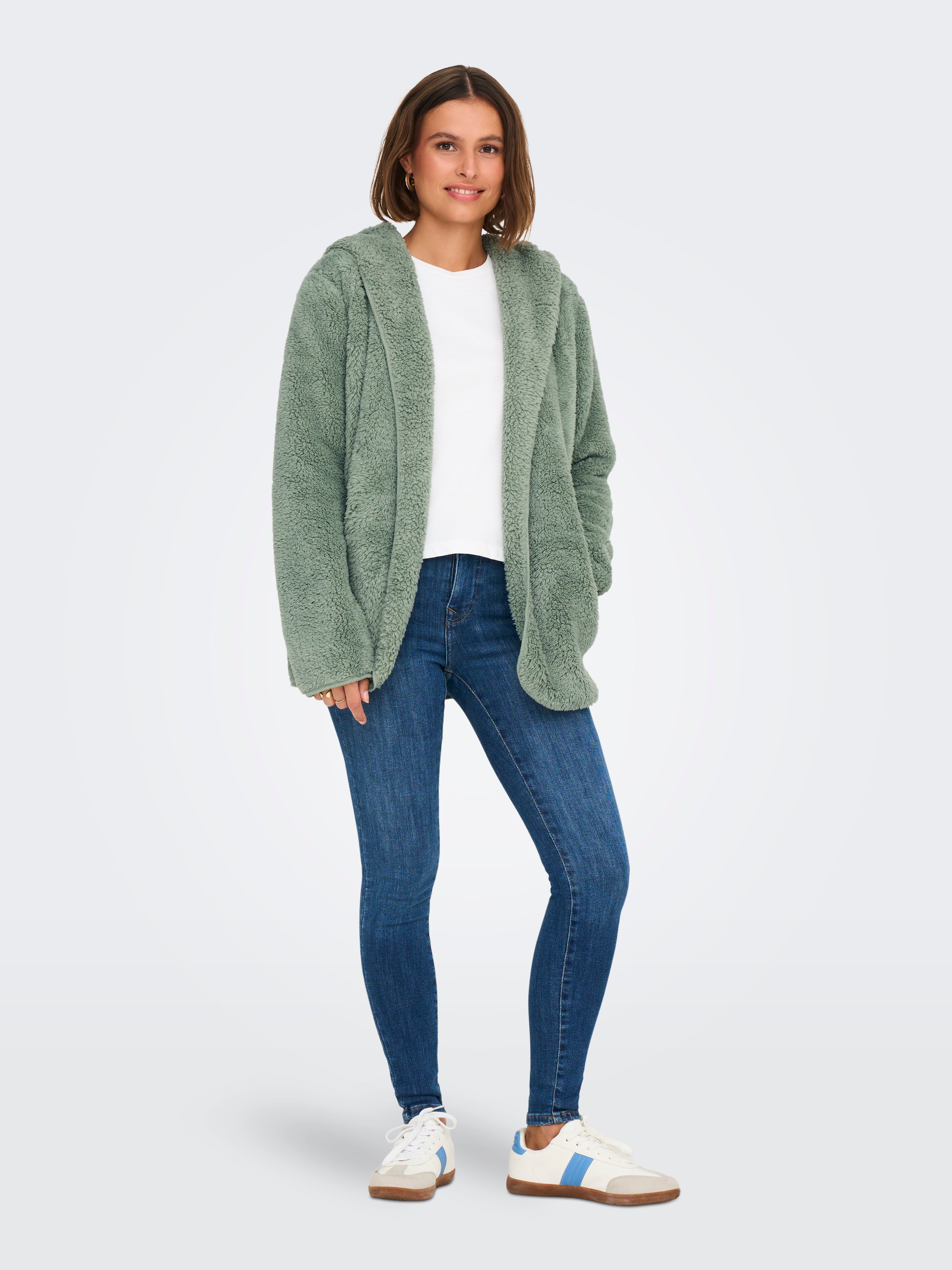 ONLCONTACT Teddyfell Jacke | Mittelgrün | ONLY®