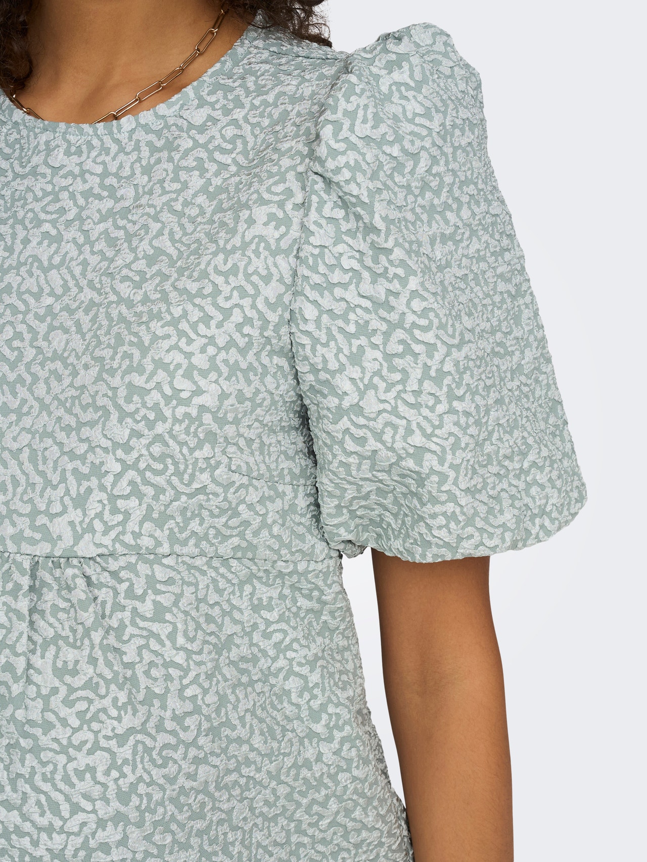 ONLY Regular Fit O-hals Kort kjole -Chinois Green - 15300638