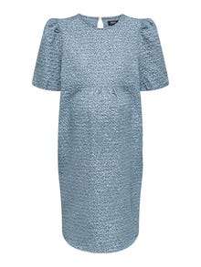 ONLY Normal geschnitten Rundhals Kurzes Kleid -Blue Mirage - 15300638