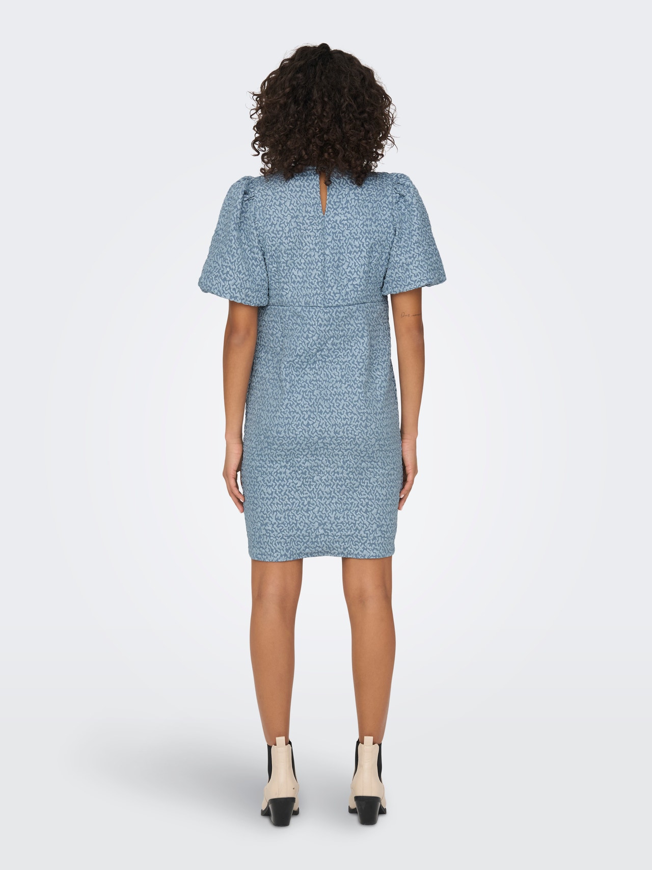 ONLY Regular Fit O-hals Kort kjole -Blue Mirage - 15300638