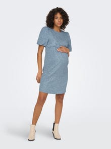 ONLY Mama kjole med pufærmer -Blue Mirage - 15300638