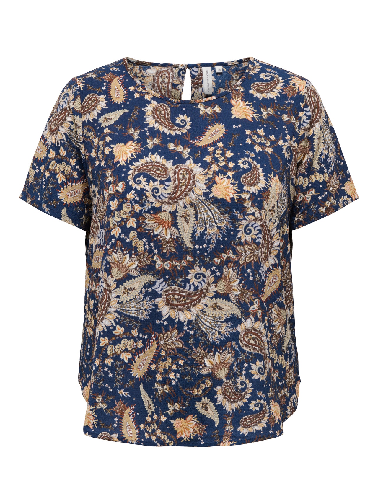 ONLY Curvy printed top -Twilight Blue - 15300676