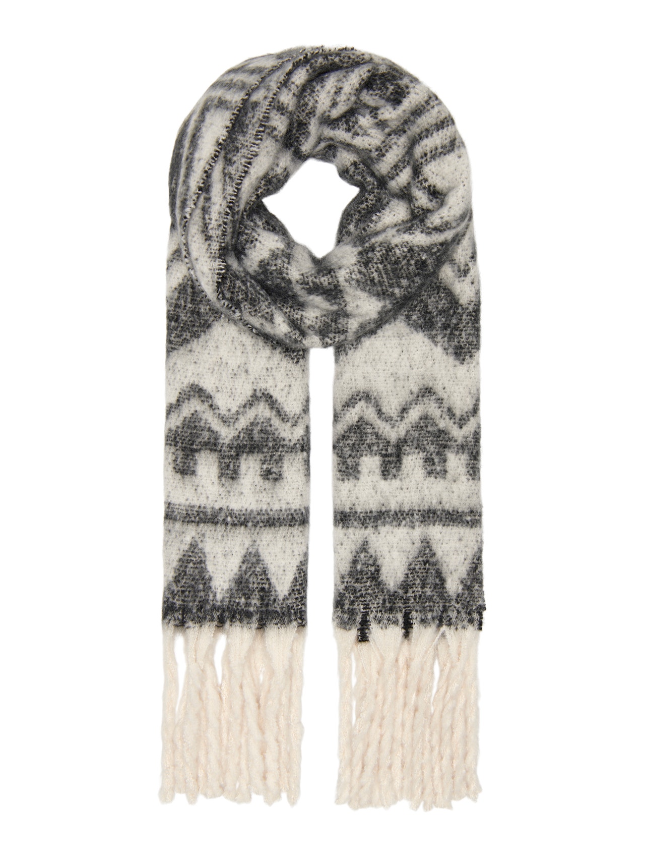 ONLY Knitted scarf -Dark Grey Melange - 15300677