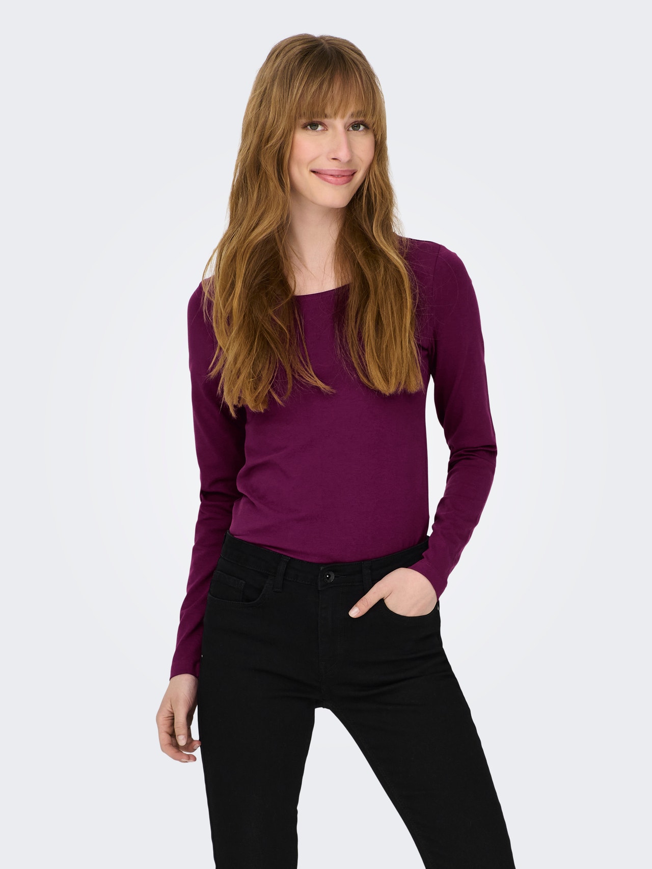 ONLY Regular Fit O-hals T-skjorte -Purple Potion - 15300684