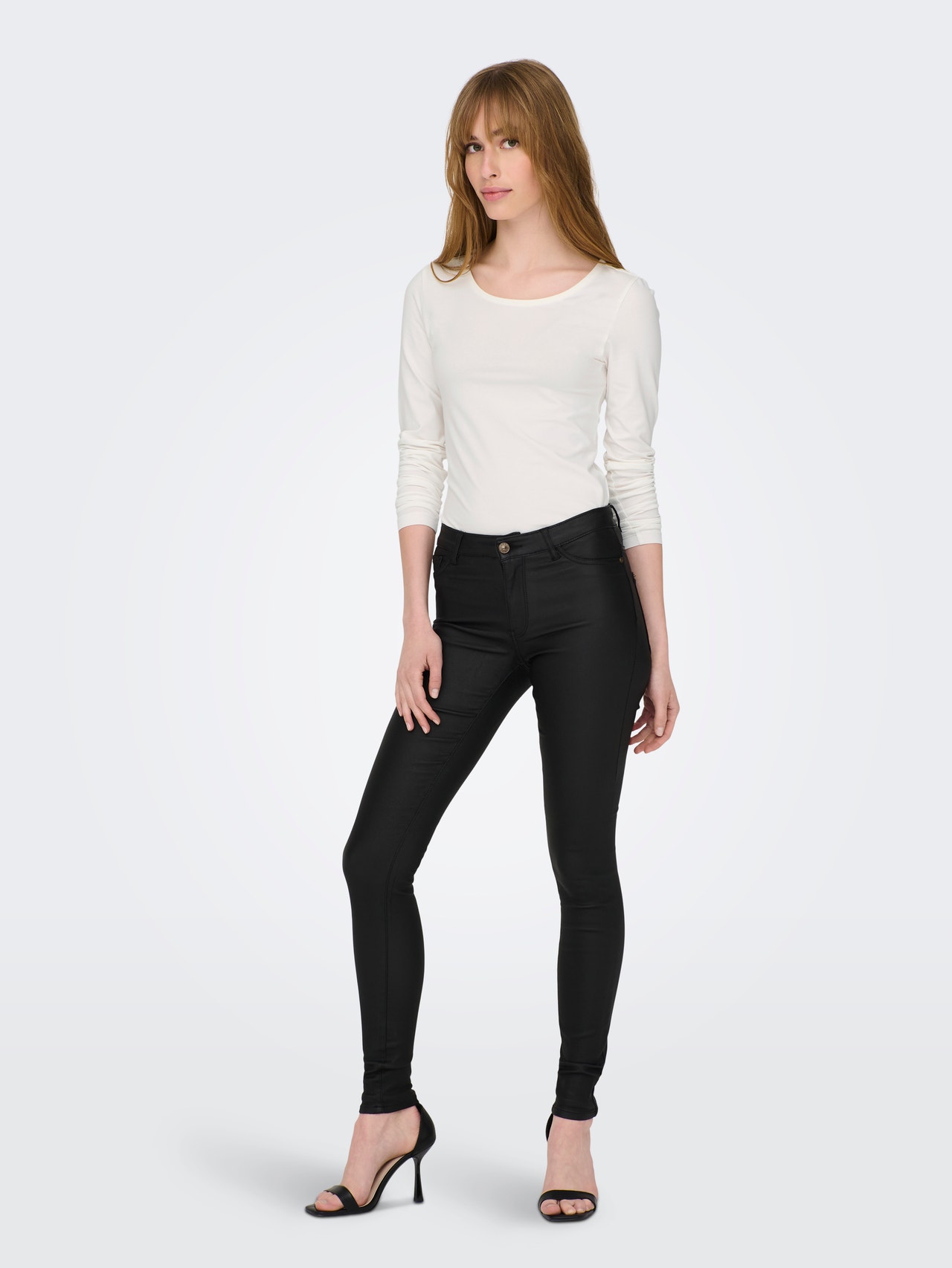 ONLY Tight fitted top -Cloud Dancer - 15300684
