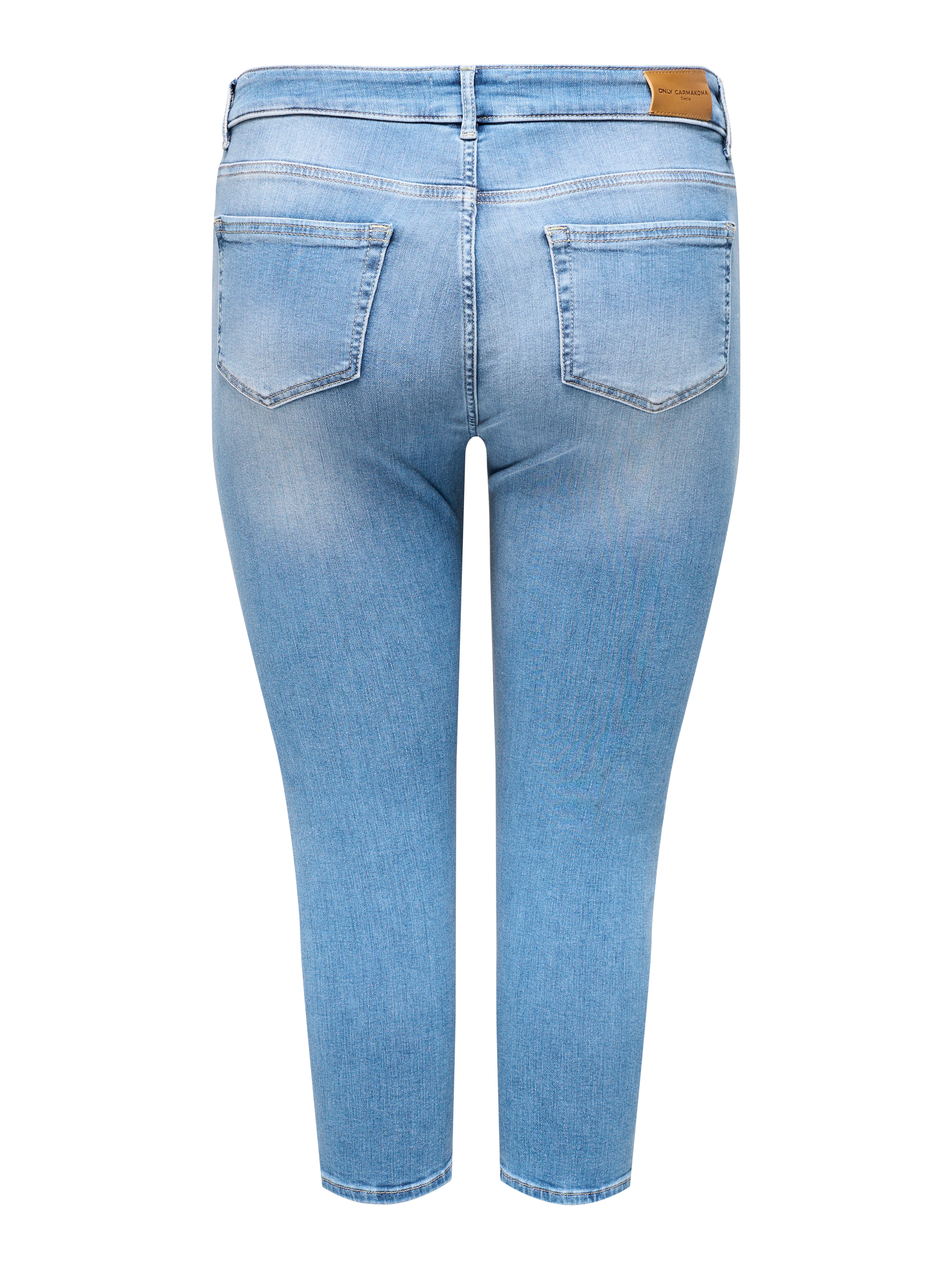 Thumbnail - Carwilly Mittlere Taille Capri Skinny Fit Jeans