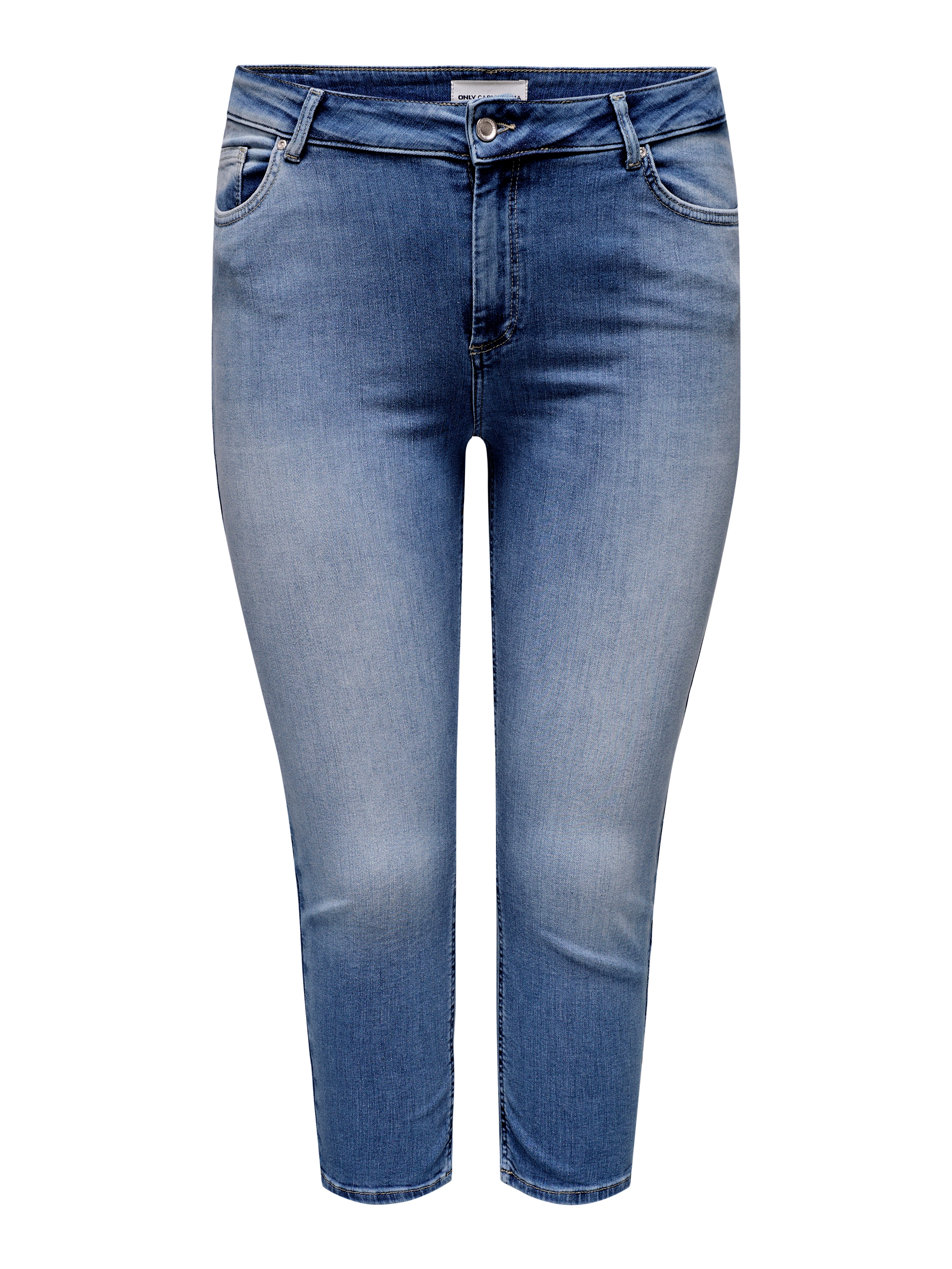 Thumbnail - Carwilly Mittlere Taille Capri Skinny Fit Jeans