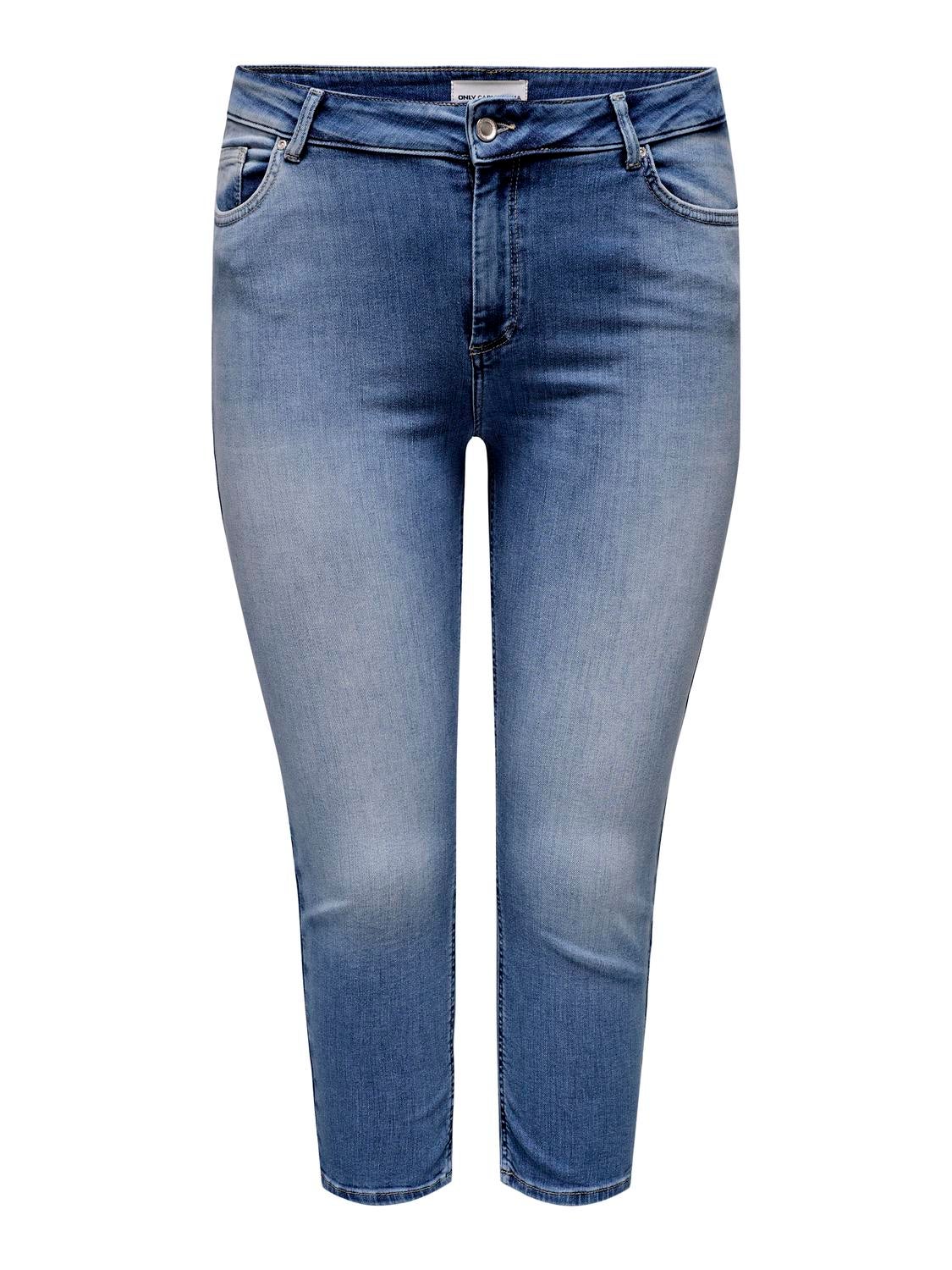 Thumbnail - Carwilly Mittlere Taille Capri Skinny Fit Jeans
