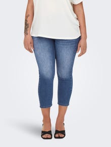 ONLY CARWILLY Mid waist capri Skinny Fit Jeans -Medium Blue Denim - 15300751