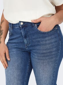 ONLY CARWILLY Mid waist capri Skinny Fit Jeans -Medium Blue Denim - 15300751