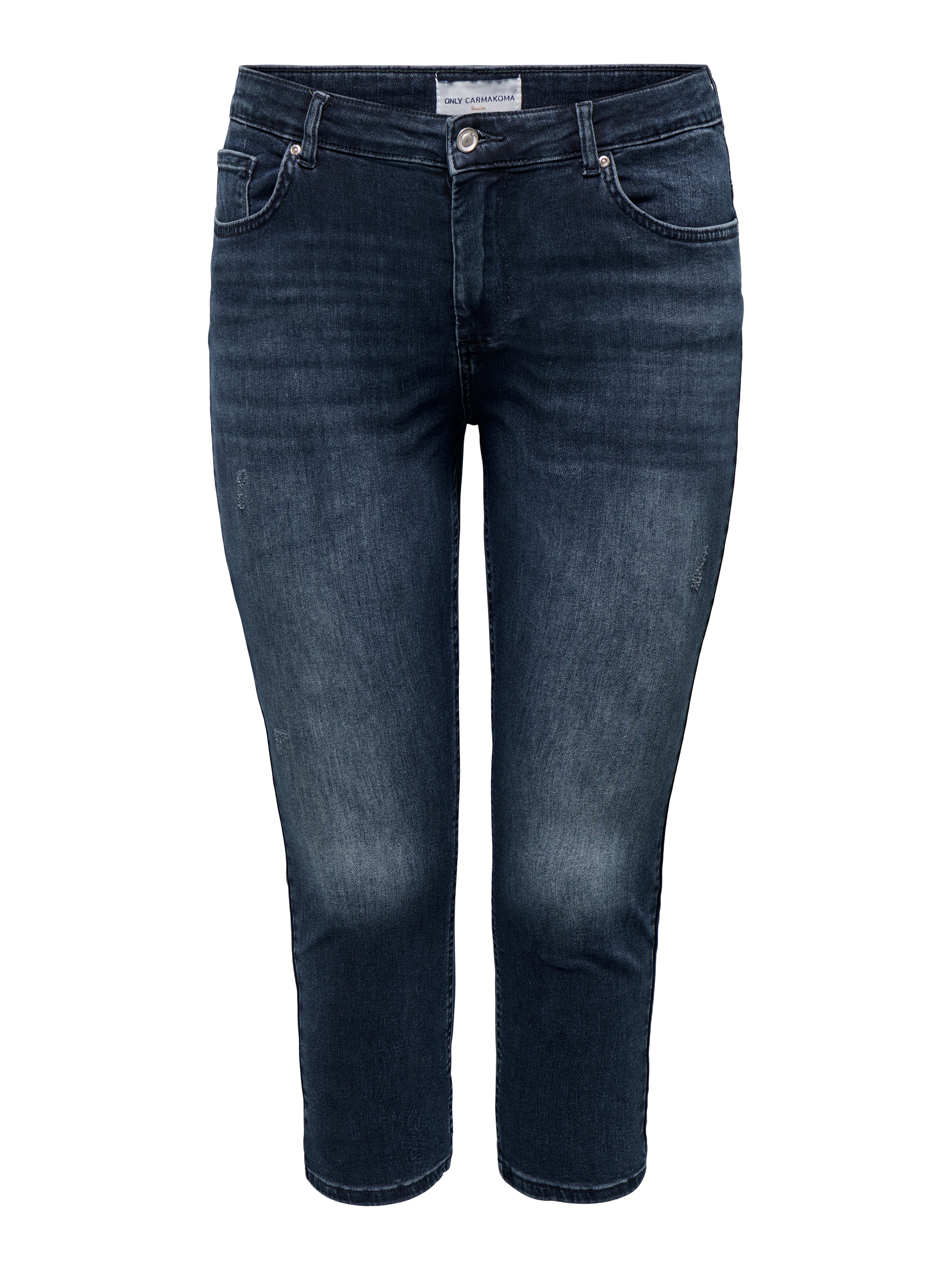 Thumbnail - Carwilly Mittlere Taille Capri Skinny Fit Jeans