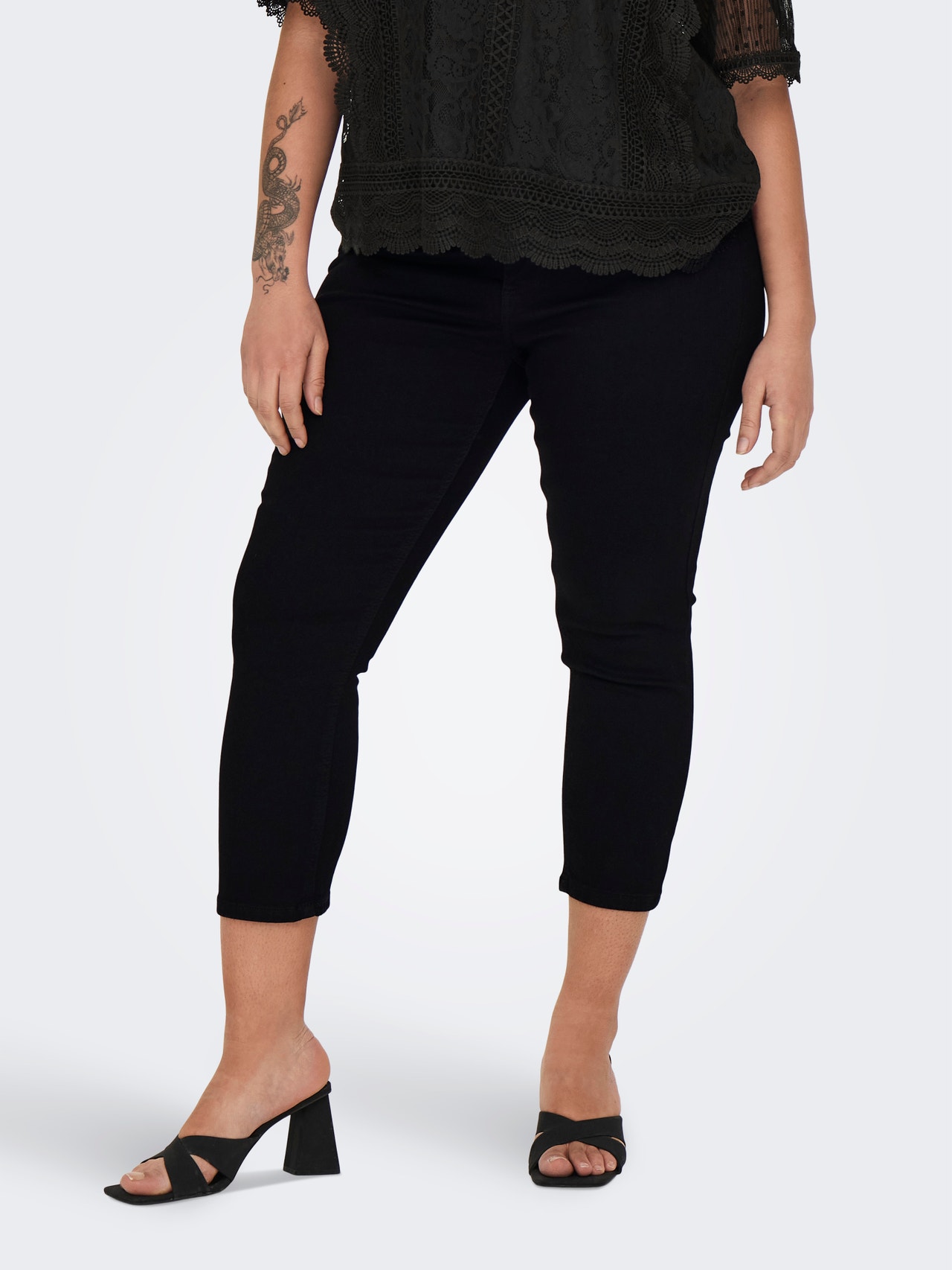 ONLY CARWilly Regular Waist Skinny Jeans -Black Denim - 15300751