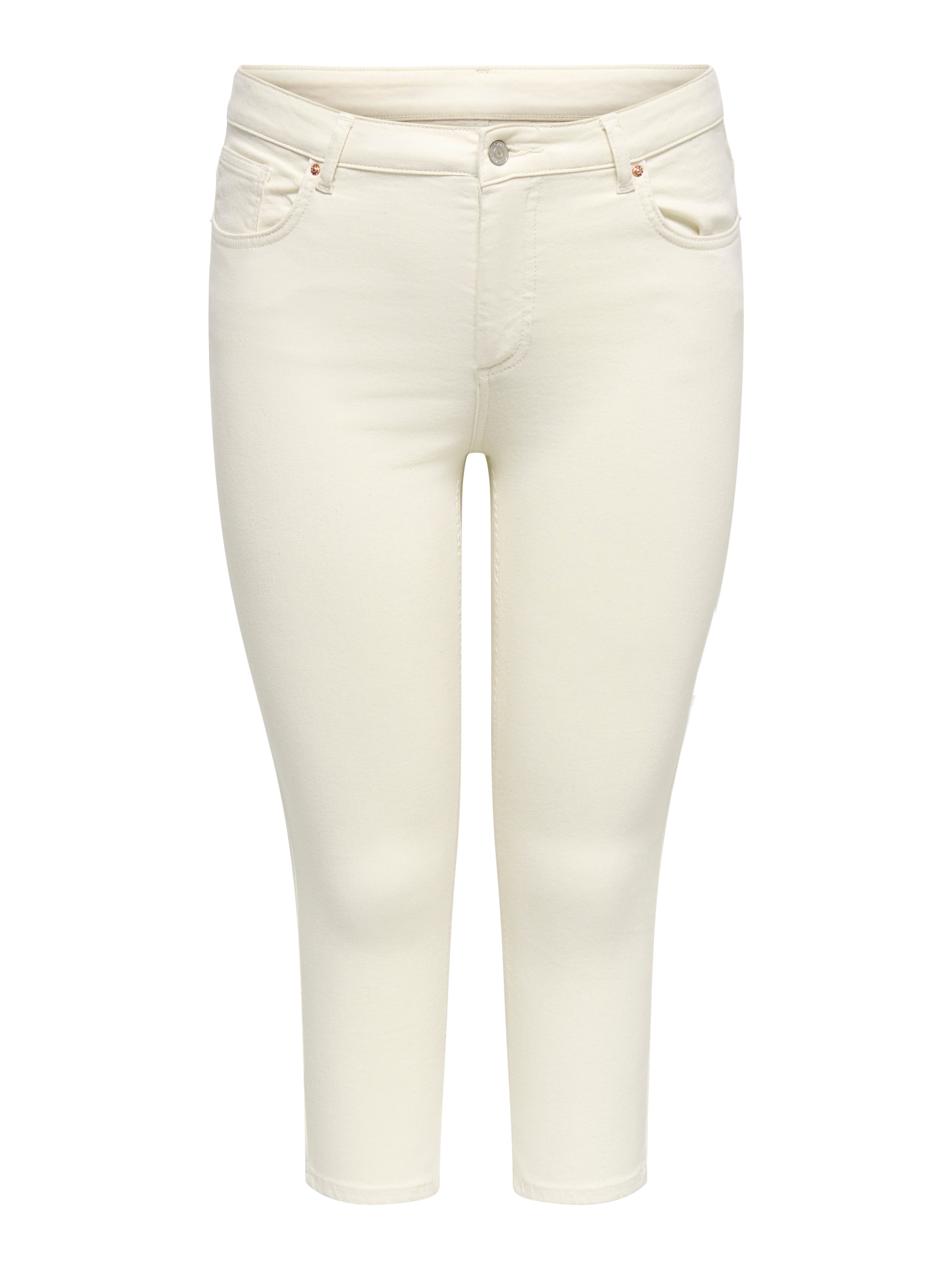 Carwilly Mittlere Taille Capri Skinny Fit Jeans