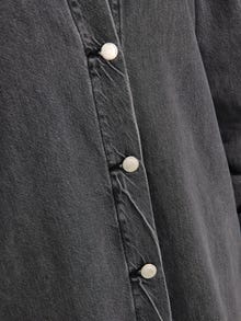 ONLY Standardno pristajanje O-vrat Zakopčane manžete Balon rukavi Midi haljina -Medium Grey Denim - 15300770