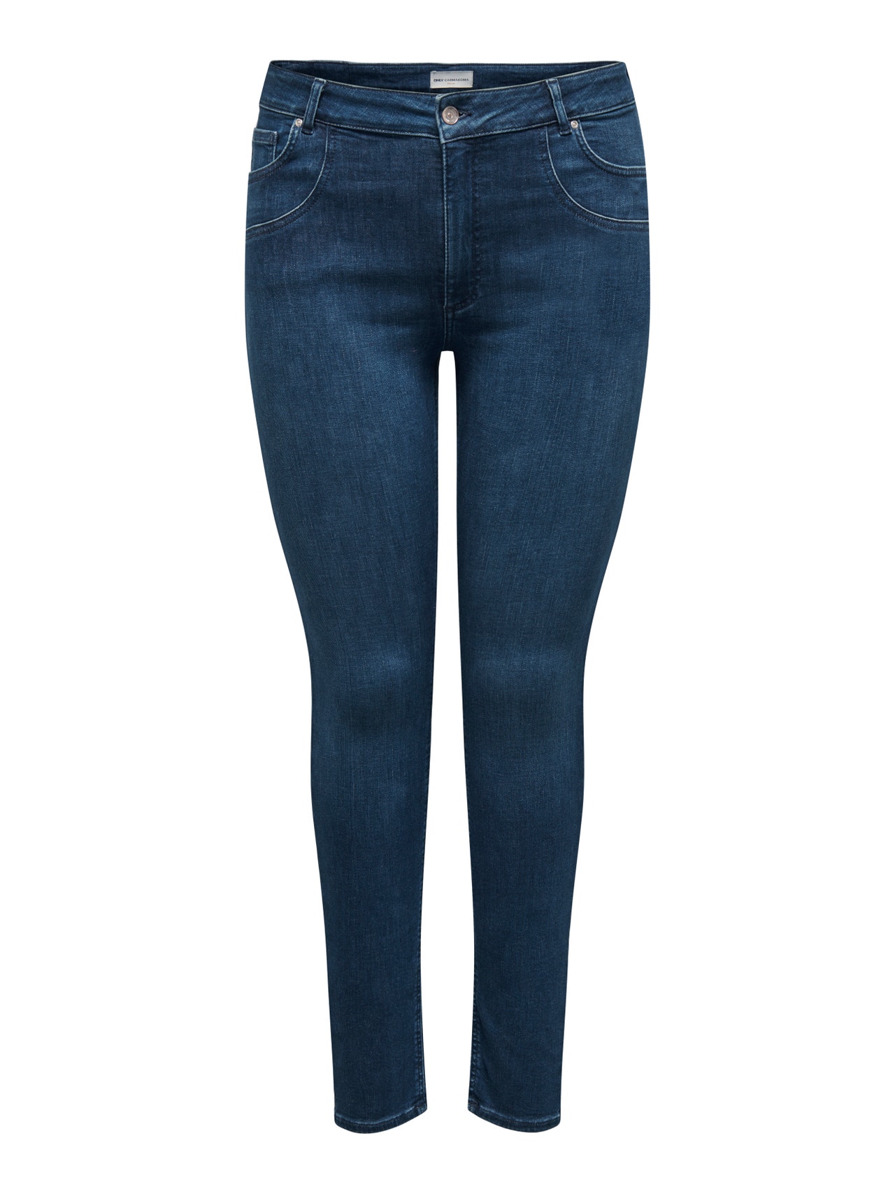 ONLY CARLYNN REGULAR WAIST SKINNY Jeans -Dark Blue Denim - 15300781