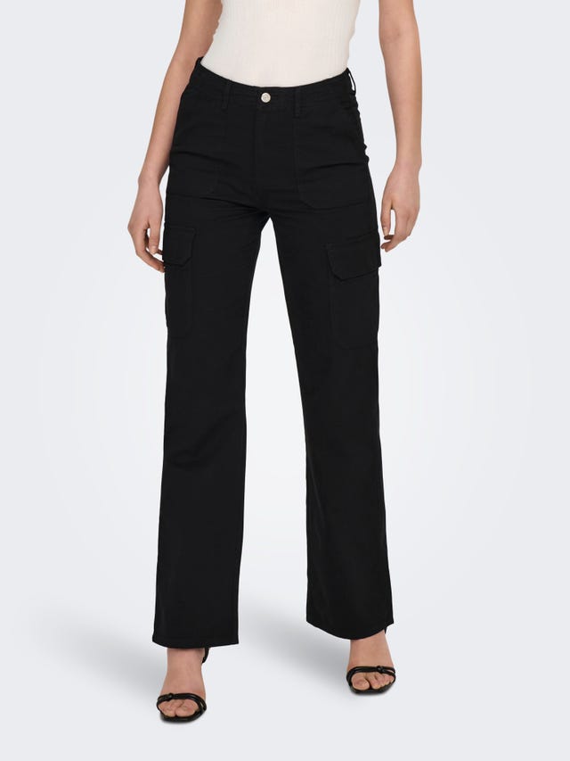 ONLY High waisted cargo trousers - 15300808
