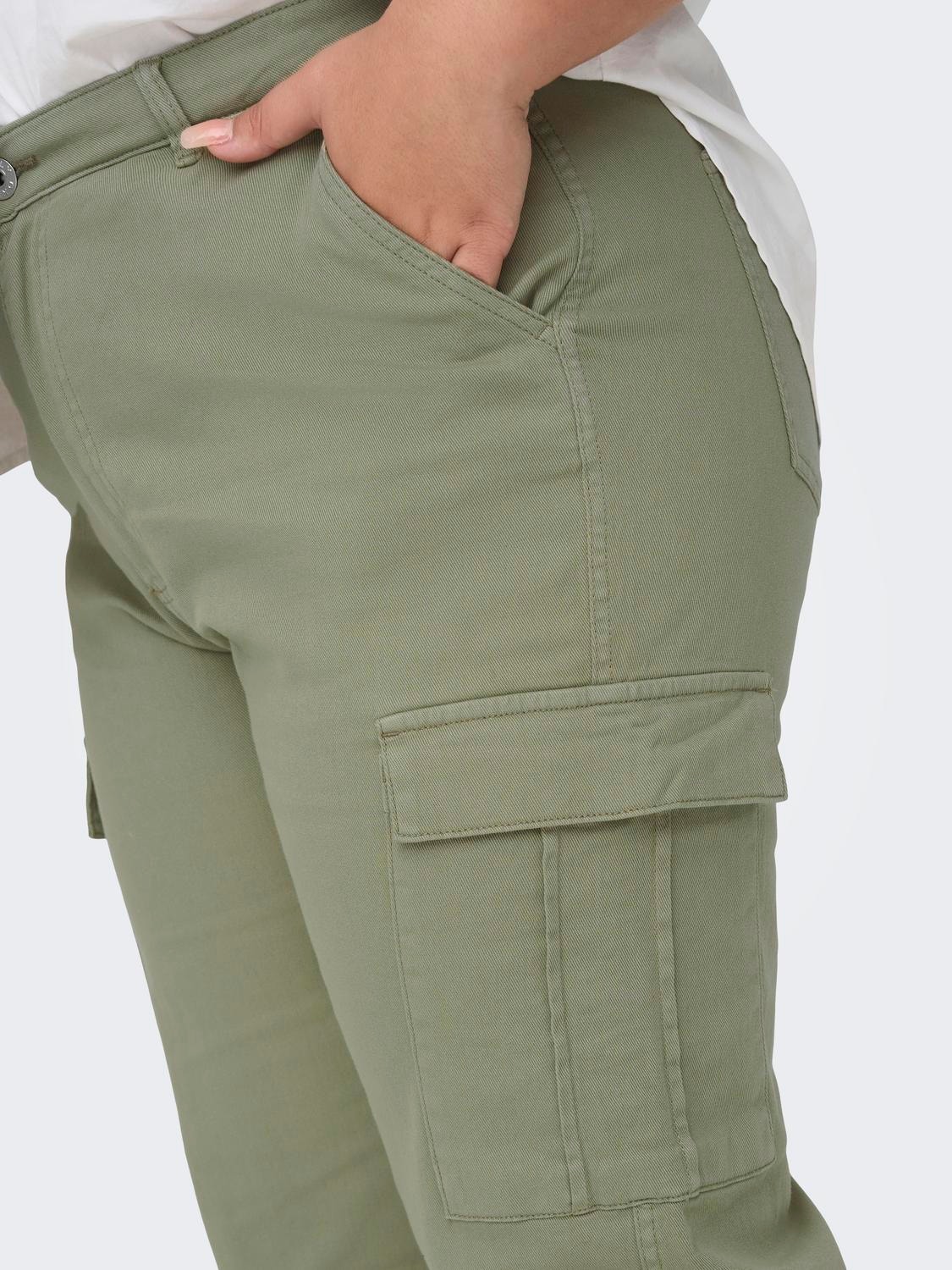 ONLY Curvy cargo trousers -Mermaid - 15300809