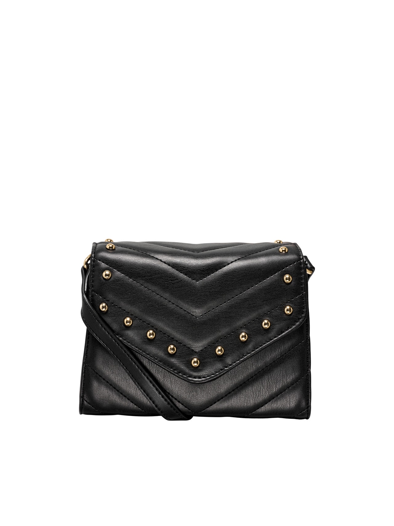 ONLY Imiteret læder taske med nitter -Black - 15300826