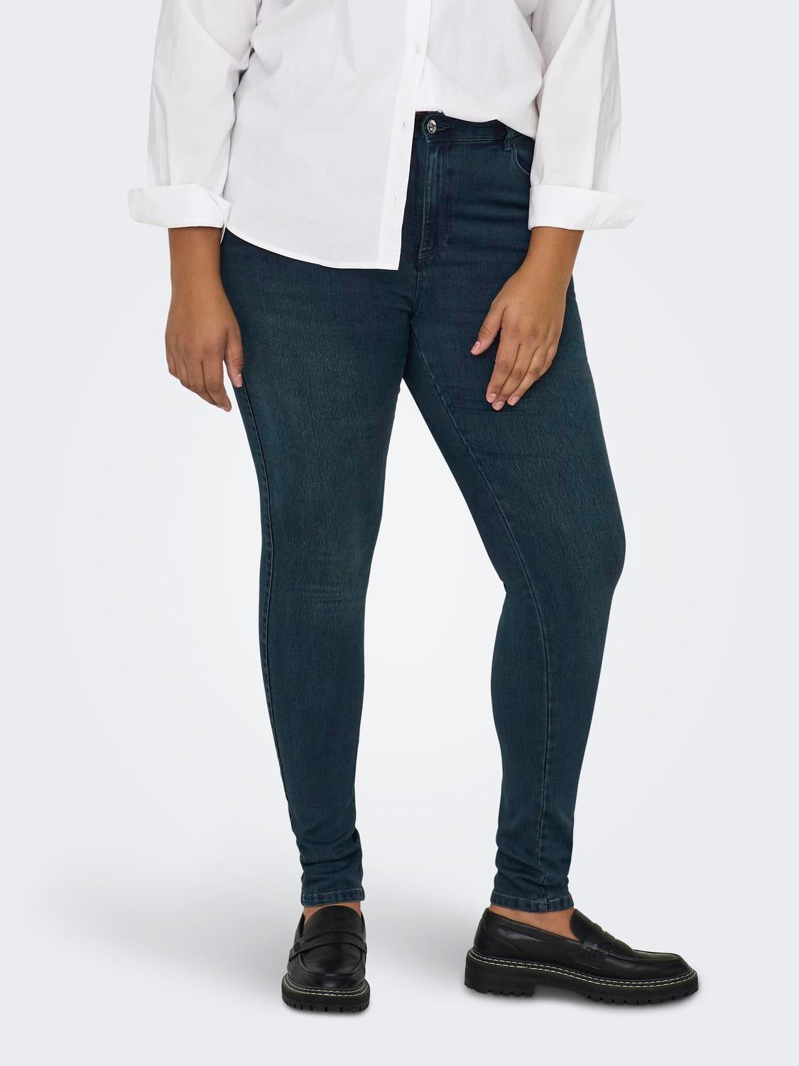 Thumbnail - Caraugusta Hohe Taille Skinny Fit Jeans