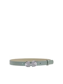 ONLY Faux leather waist belt -Aqua Gray - 15300889