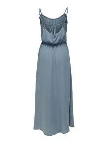 ONLY Normal geschnitten Rundhals Langes Kleid -Blue Mirage - 15300912