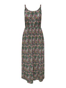 ONLY Normal geschnitten Rundhals Langes Kleid -Balsam Green - 15300912