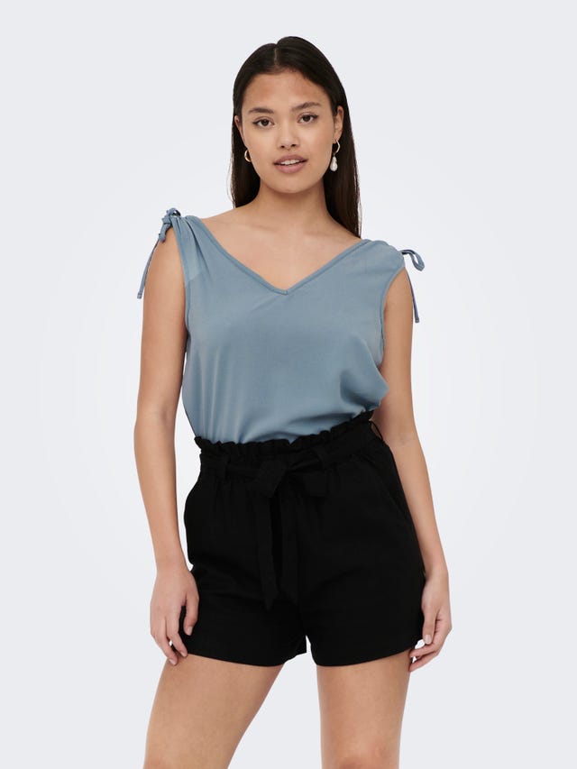 ONLY V-Neck Top With Strap Details - 15300913