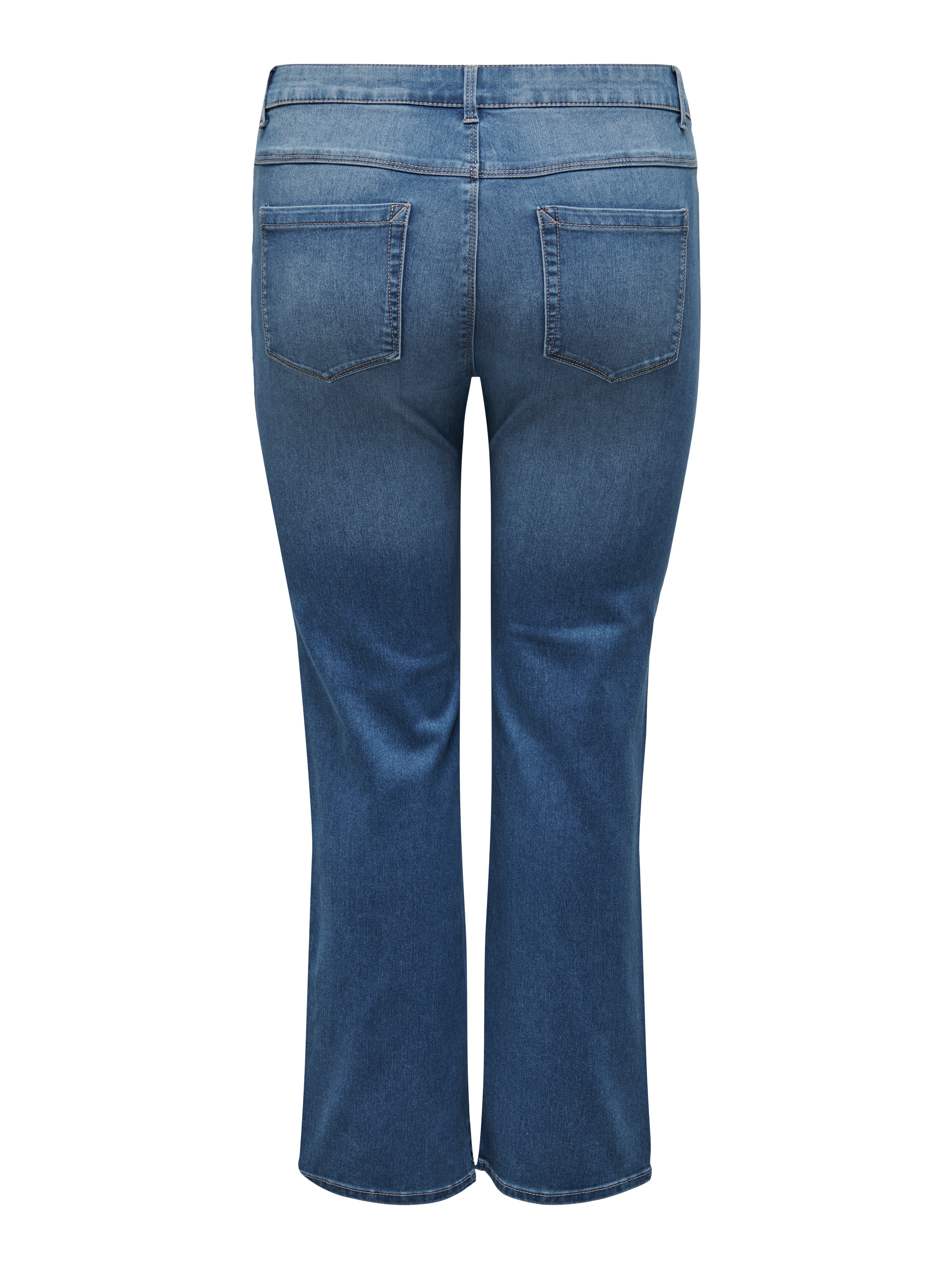 Thumbnail - Caraugusta Hohe Taille Gerade Geschnitten Jeans