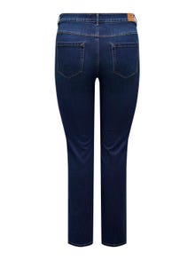 ONLY CARAUGUSTA High Waist STRAIGHT Jeans -Dark Blue Denim - 15300925