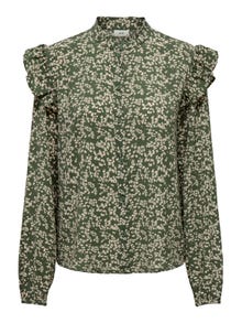 ONLY Regular Fit China Collar Shirt -Duck Green - 15300946