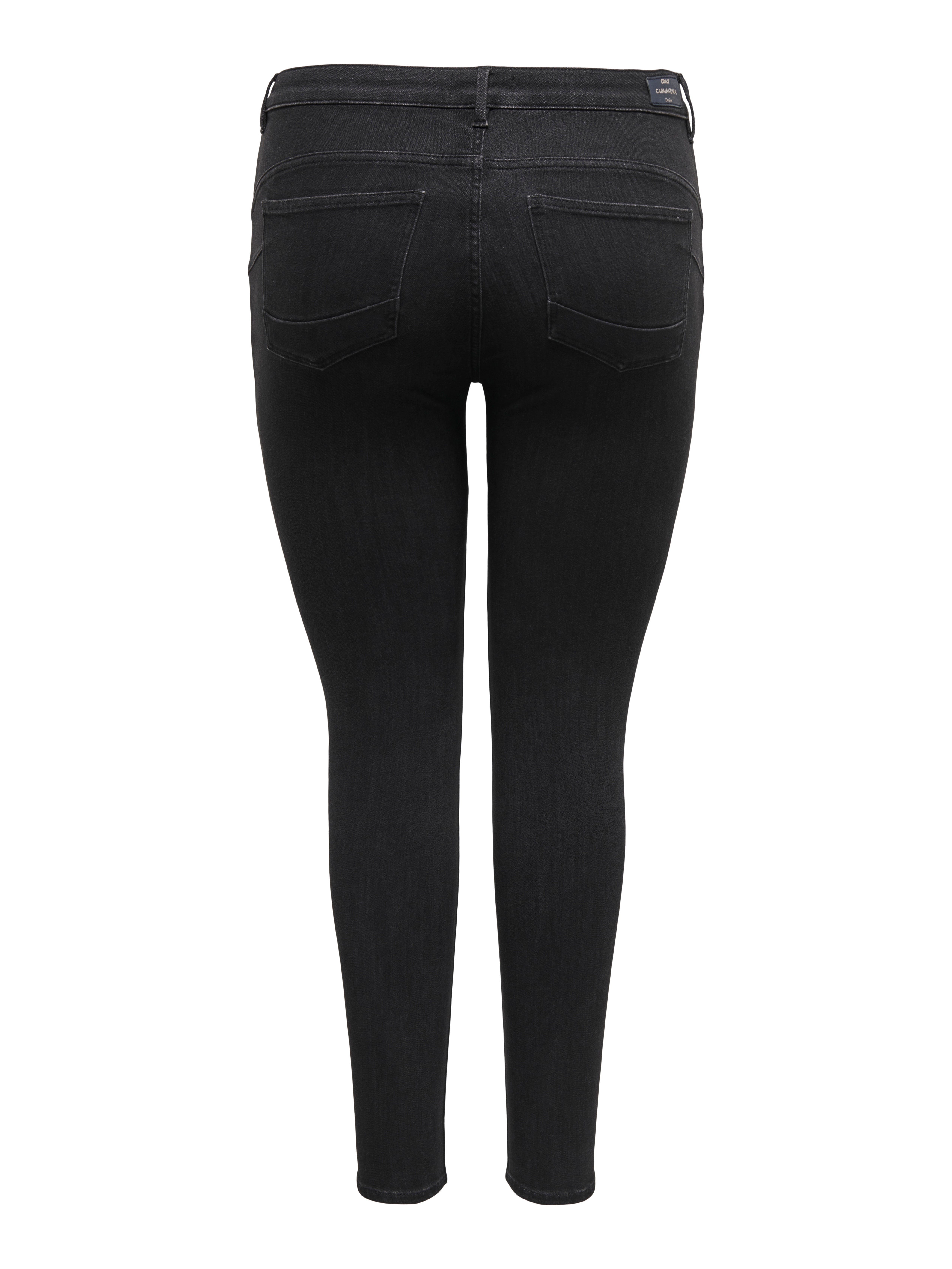 Curvy black skinny sales jeans