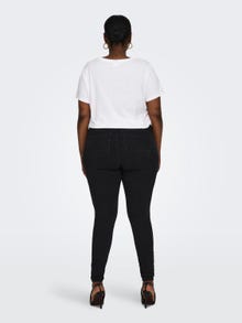 ONLY Skinny Fit Middels høy midje Jeans -Black Denim - 15300948