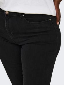 ONLY Skinny Fit Middels høy midje Jeans -Black Denim - 15300948