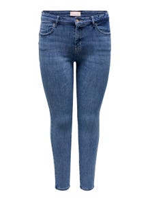 ONLY Krój skinny Średnia talia Jeans -Dark Medium Blue Denim - 15300955