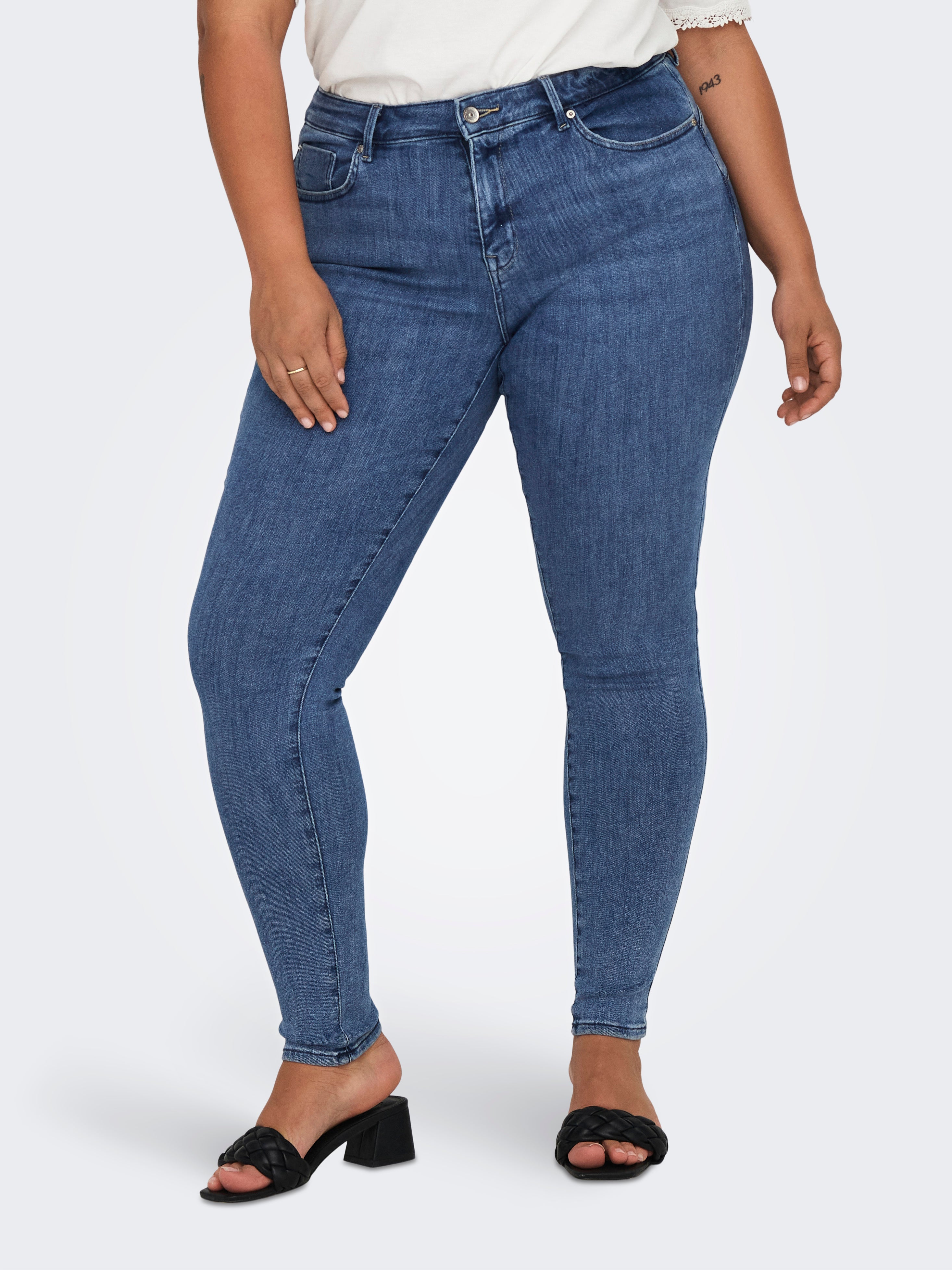 CARPOWER Mittlere Taille Skinny Fit Jeans | Mittelblau | ONLY®