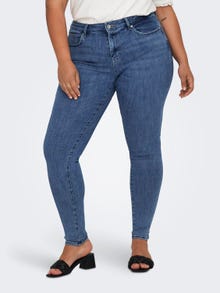 ONLY Jeans Skinny Fit Taille moyenne -Dark Medium Blue Denim - 15300955