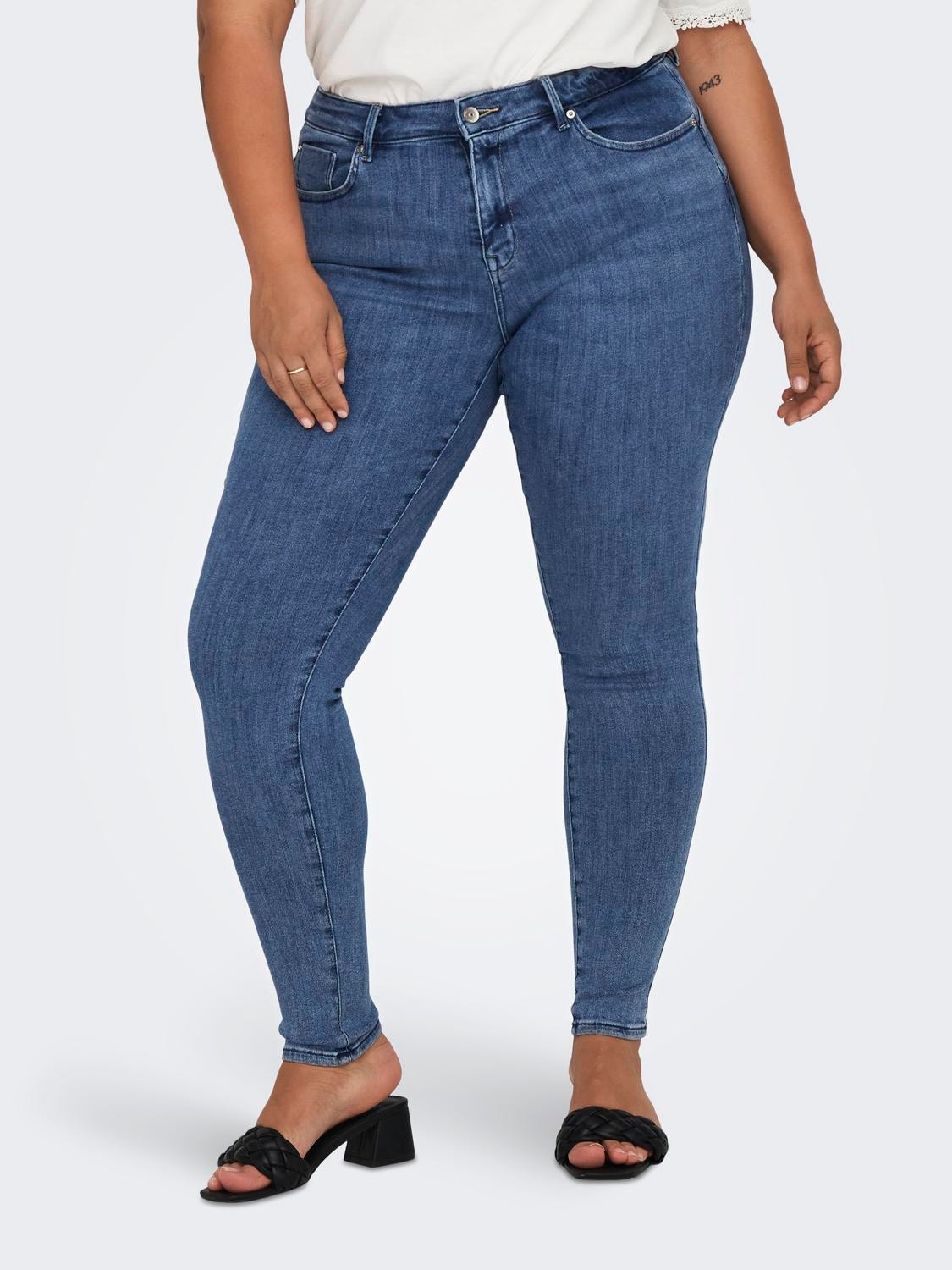 ONLY Jeans Skinny Fit Vita media -Dark Medium Blue Denim - 15300955